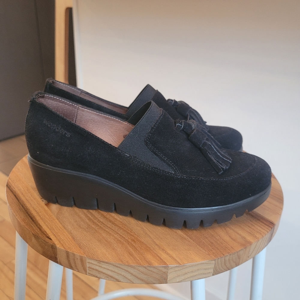 Wonders Talla Lightweight Padded Memorygel Comfort Wedge Tassel Loafers 36 US 6